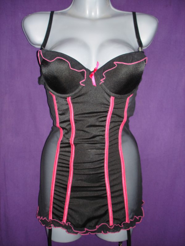 Baby Doll Corset Negro - Imagen 5